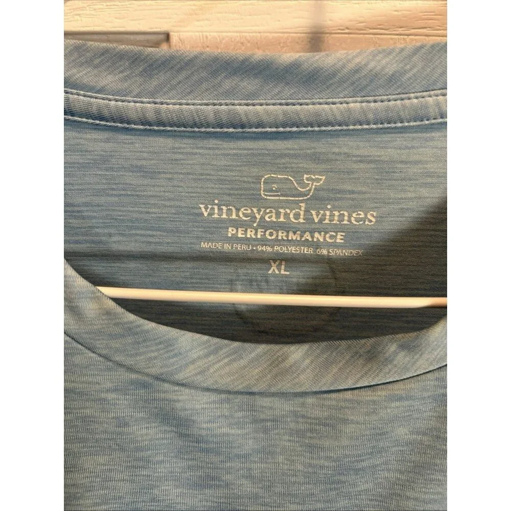 Vineyard Vines Men’s XL Blue Performance Long Sleeve Tee | Casual Comfort - Picture 2 of 5